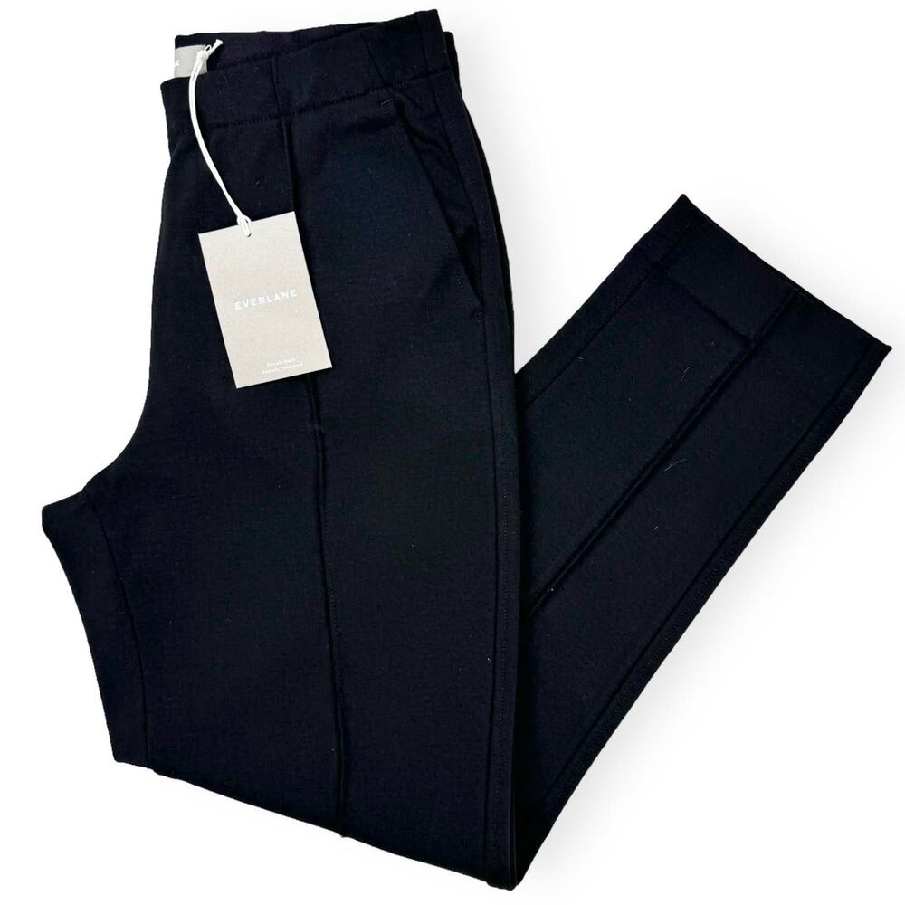 Everlane The Dream Ponte Pintuck Pant Women's XS Black Elastic Waist